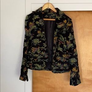 Hard-to-Find Velvet Black Floral Blazer